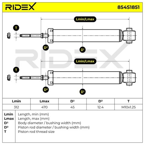 Ridex 854S1851 Shock Absorber, photo 3