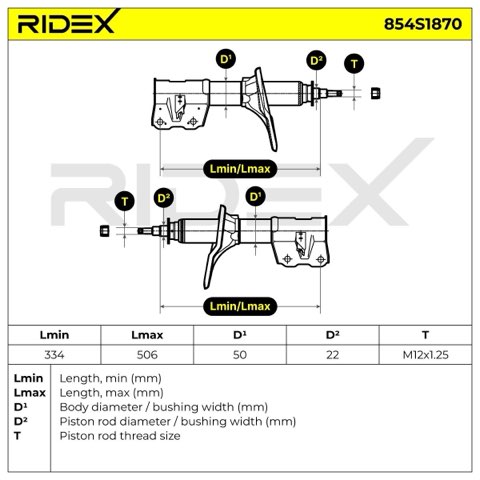 Ridex 854S1870 Shock Absorber, photo 3