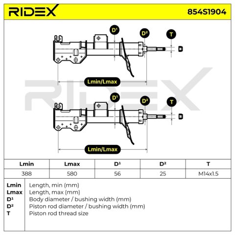 Ridex 854S1904 Shock Absorber, photo 3