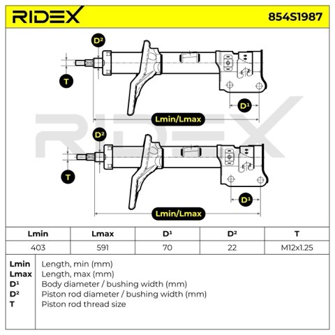 Ridex 854S1987 Shock Absorber, photo 3