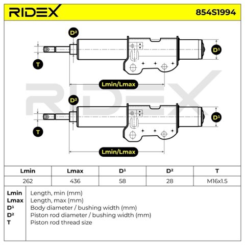 Ridex 854S1994 Shock Absorber, photo 3