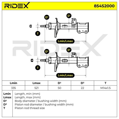Ridex 854S2000 Shock Absorber, photo 3
