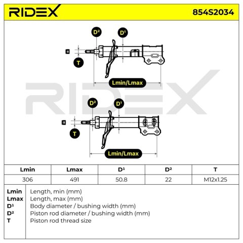 Ridex 854S2034 Shock Absorber, photo 3