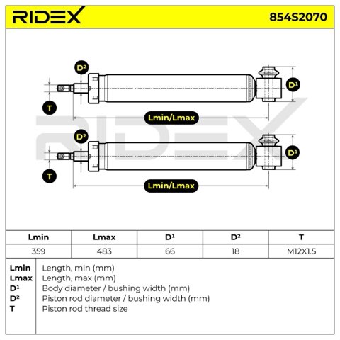 Ridex 854S2070 Shock Absorber, photo 3