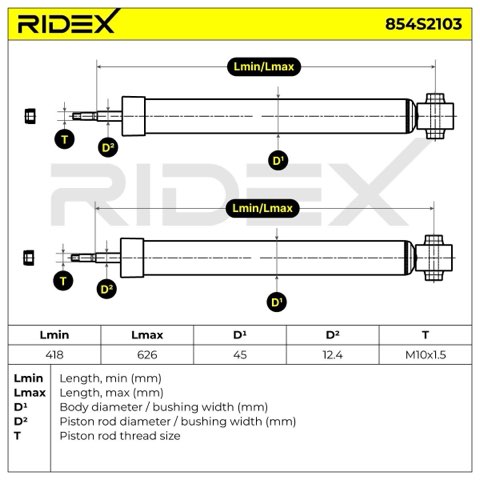Ridex 854S2103 Shock Absorber, photo 3