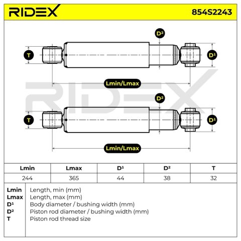 Ridex 854S2243 Shock Absorber, photo 3