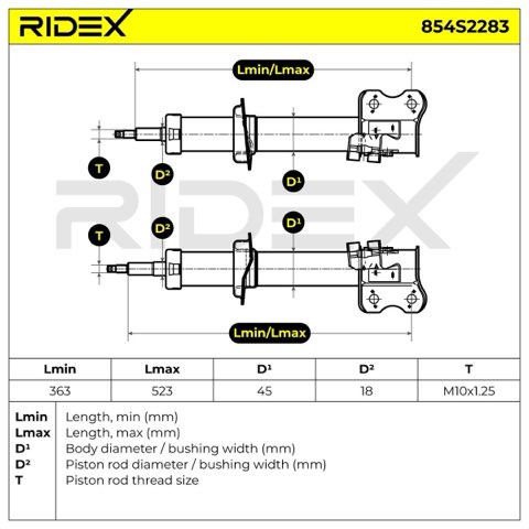 Ridex 854S2283 Shock Absorber, photo 3