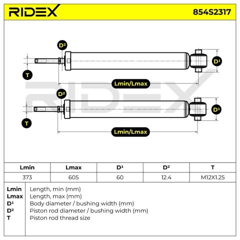 Ridex 854S2317 Shock Absorber, photo 3