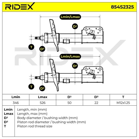 Ridex 854S2325 Shock Absorber, photo 3