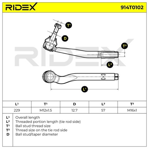 Ridex 914T0102 Track Rod End, photo 3