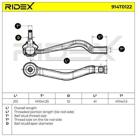 Ridex 914T0122 Track Rod End, photo 2
