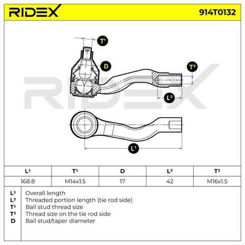 Ridex 914T0132 Track Rod End, photo 3