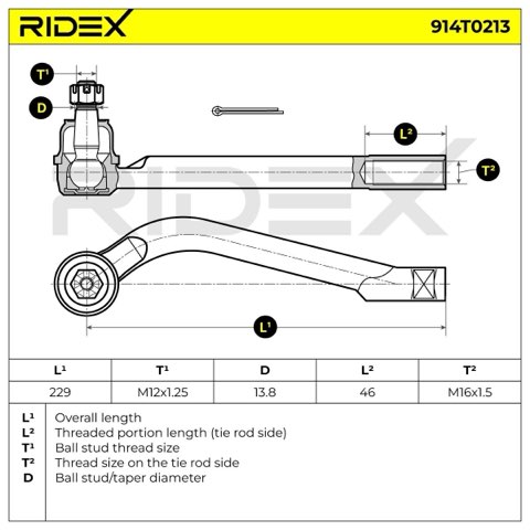 Ridex 914T0213 Track Rod End, photo 3