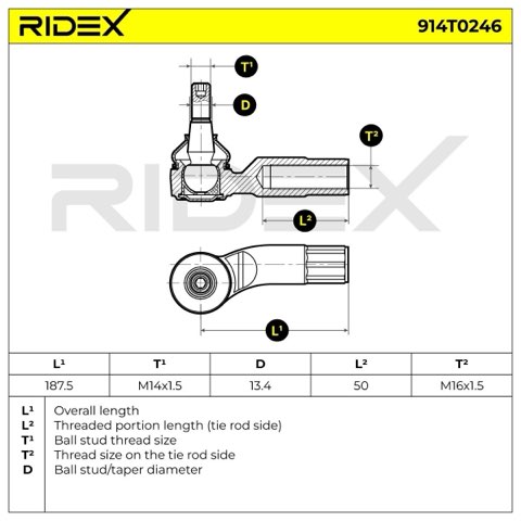 Ridex 914T0246 Track Rod End, photo 3
