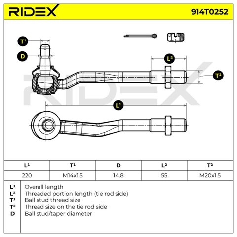 Ridex 914T0252 Track Rod End, photo 3