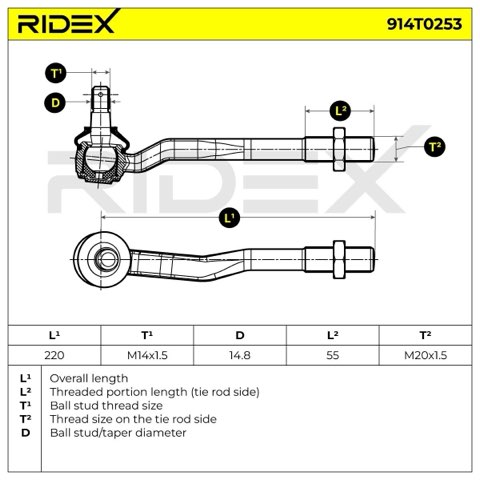 Ridex 914T0253 Track Rod End, photo 3