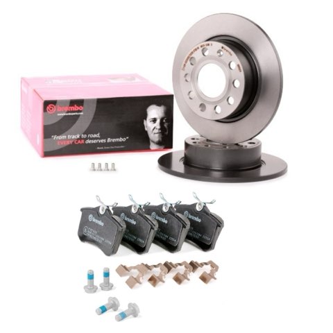 Brembo Prime BRB3405N0009 Brake Discs and Pads Set — Rear 253mm