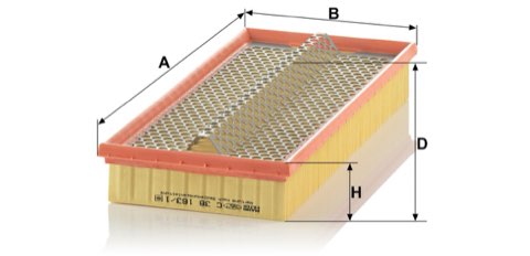 Mann-Filter C 38 163/1 Air Filter, photo 2