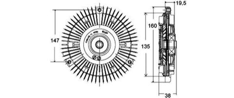 Mahle CFC 130 000P Fan Clutch, photo 3