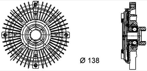 Mahle CFC 61 000P Fan Clutch, photo 2