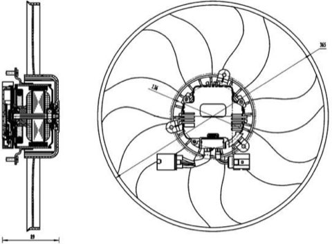 Mahle CFF 170 000S Fan, Radiator, photo 2