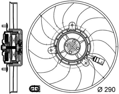 Mahle CFF 171 000S Fan, Radiator, photo 2