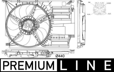 Mahle CFF 402 000P Fan, Radiator, photo 2