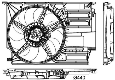 Mahle CFF 405 000P Fan, Radiator, photo 3