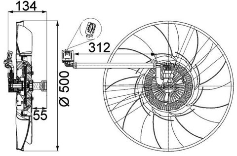 Mahle CFF 467 000P Fan, Radiator, photo 3