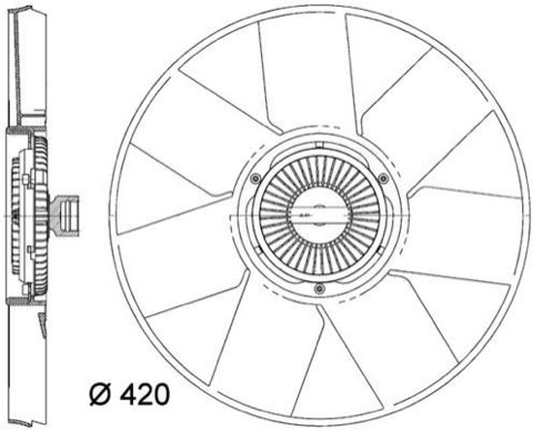 Mahle CFF 472 000P Fan, Radiator, photo 3