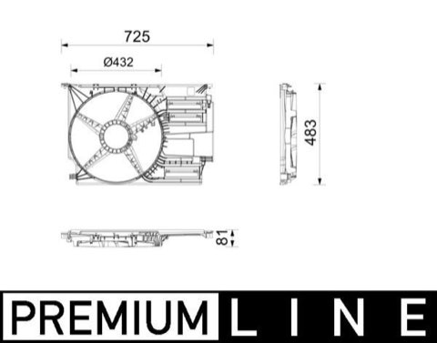 Mahle CFS 30 000P Cowling, Radiator Fan