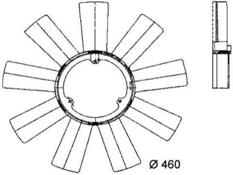 Mahle CFW 18 000P Fan Wheel, Engine Cooling, photo 3