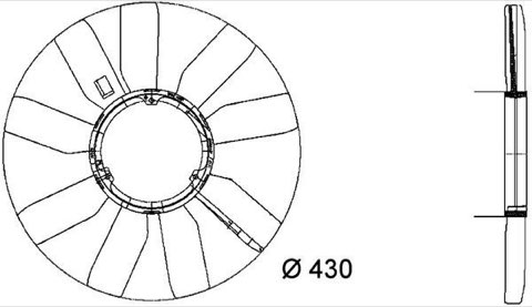 Mahle CFW 28 000P Fan Wheel, Engine Cooling, photo 3