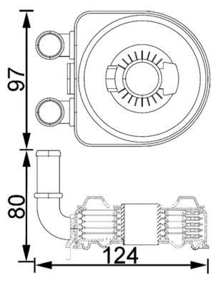 Mahle CLC 193 000S Engine Oil Cooler, photo 2