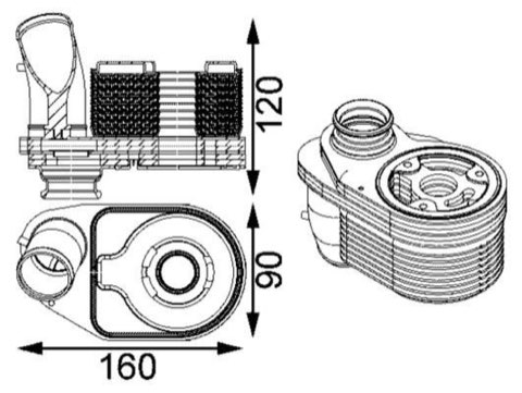 Mahle CLC 203 000S Engine Oil Cooler, photo 2