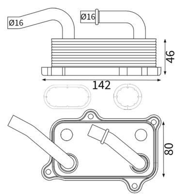 Mahle CLC 24 000S Engine Oil Cooler