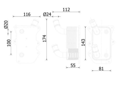 Mahle CLC 276 000S Engine Oil Cooler, photo 2