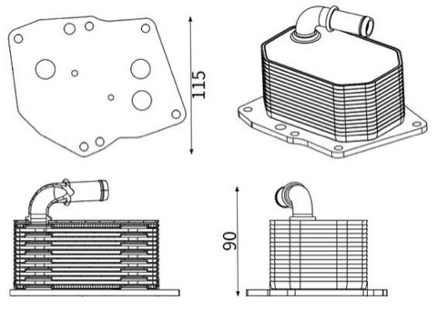 Mahle CLC 416 000S Engine Oil Cooler