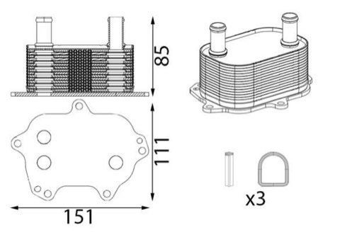 Mahle CLC 430 000S Engine Oil Cooler, photo 2