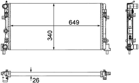 Mahle CR 1096 000P Engine Radiator, photo 2