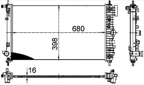 Mahle CR 1098 000P Engine Radiator, for Vehicles, photo 2