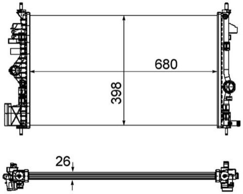 Mahle CR 1102 000P Engine Radiator, for Vehicles, photo 3