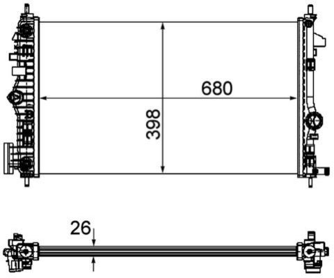 Mahle CR 1103 000P Engine Radiator, for Vehicles, photo 2