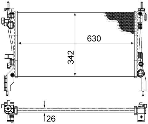 Mahle CR 1120 000S Engine Radiator, for Vehicles, photo 2