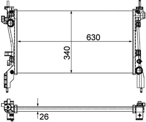 Mahle CR 1122 000P Engine Radiator, photo 2