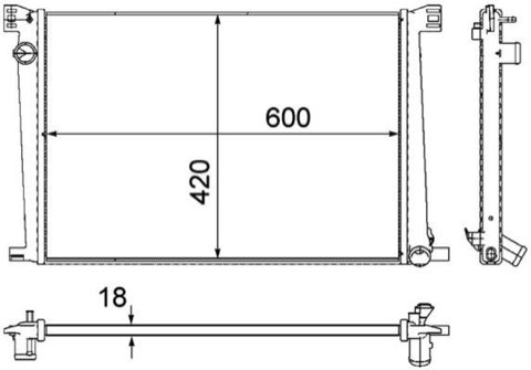 Mahle CR 1123 000P Engine Radiator, photo 3