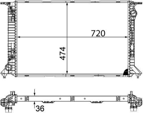 Mahle CR 1133 000P Engine Radiator, photo 2