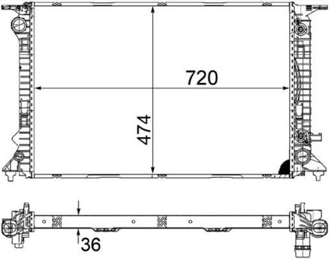 Mahle CR 1134 000S Engine Radiator, photo 2