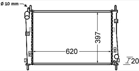 Mahle CR 1137 000S Engine Radiator, photo 2