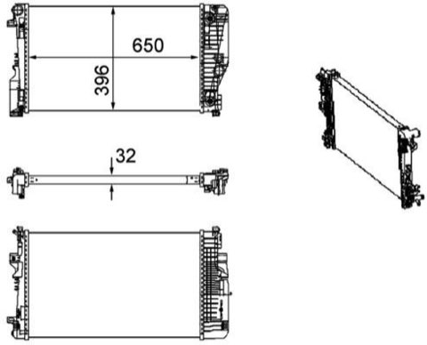 Mahle CR 1173 000P Engine Radiator, photo 2